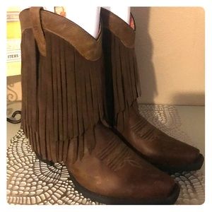Women’s Gold Rush Western Fringe Cowboy Boot